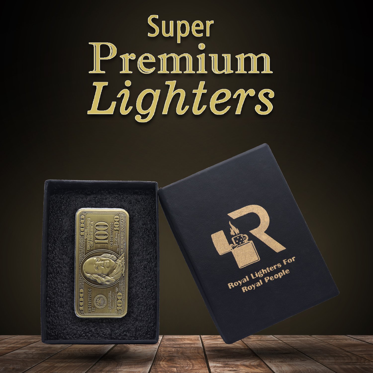 Royal 100 Us Doller Windproof Pocket Lighter