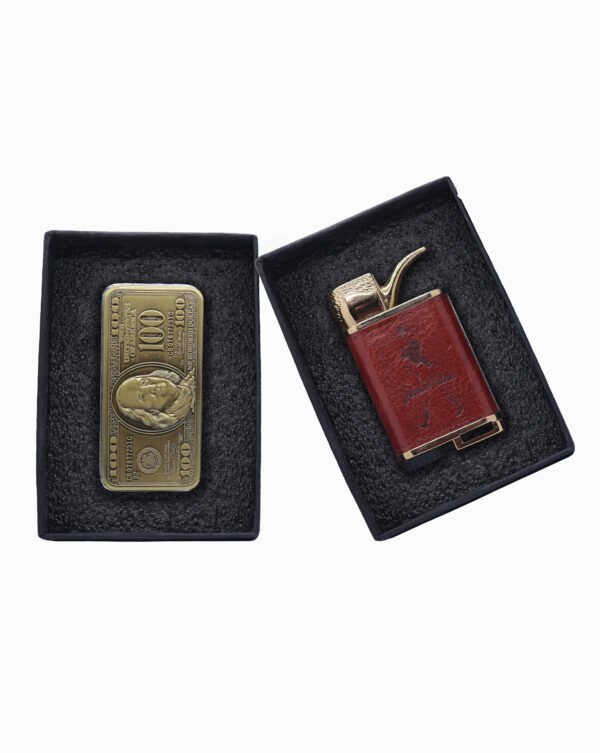 ( Pack Of 2 ) 100 Doller Lighter + Johnnie Walker Leather