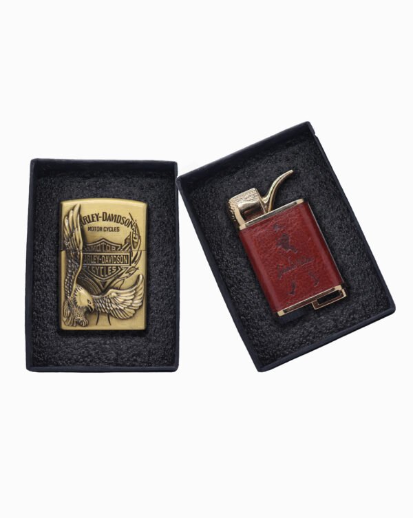 ( Pack Of 2 ) Harley Davidson ( Gold ) + Johnnie Walker Leather